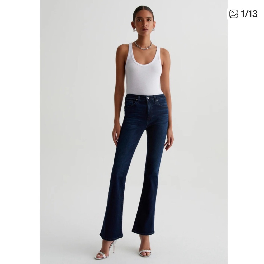 Avec Les Filles Dark Indigo Flare Jeans